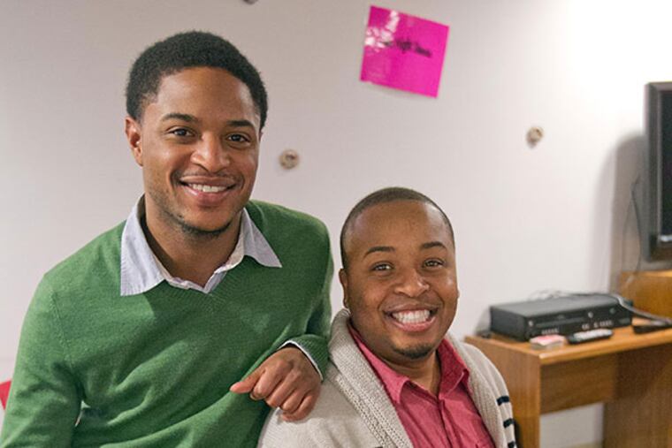 Christian Hill and (right) Jordan Pipes, Health Educators at Camden Area Health Education Center, Camden, January 15, 2014. ( DAVID M WARREN / Staff Photographer )