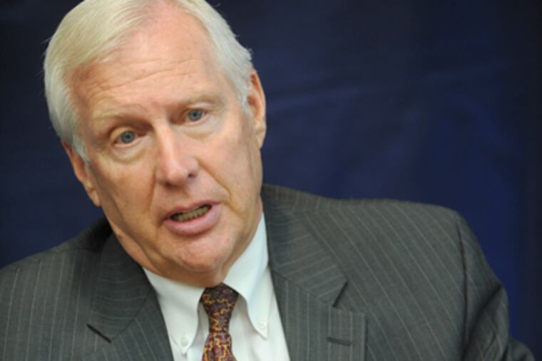 Penn State president Rodney Erickson appeared on "Face the Nation." (AP Photo/Centre Daily Times, Christopher Weddle)