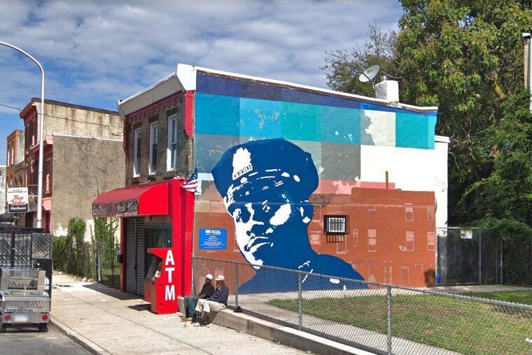 Mural honoring Sergeant Robert Wilson, who was killed in 2015 trying to stop a robbery inside a video game store.