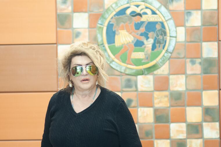Claire Risoldi exits the courtroom after she was convicted of insurance fraud Tuesday, February 5, 2019, at the Bucks County Justice Center in Doylestown, Pa. WILLIAM THOMAS CAIN