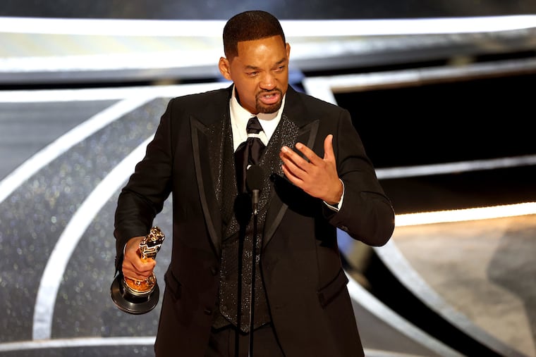 Will Smith accepts the award for Best Actor in a Leading Role for "King Richard" during the 94th Academy Awards at the Dolby Theatre on March 27, 2022, in Hollywood, California. (Myung Chun/Los Angeles Times/TNS)