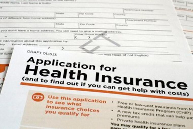 A draft copy of the 21-page of a Health and Human Services Department form proposed for use to apply for low-cost insurance from Medicaid or the Children's Health Insurance Program. (AP Photo/J. David Ake)