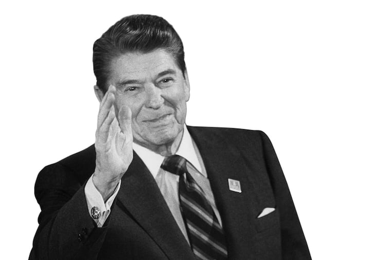 President Ronald Reagan visits Philadelphia in 1987.
