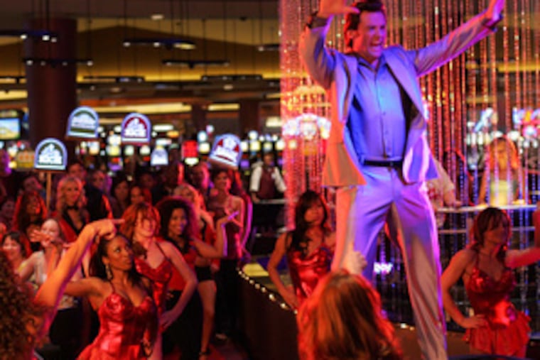 In keeping with CBS's "be daring and different" theme, Hugh Jackman will appear as a singing casino owner.