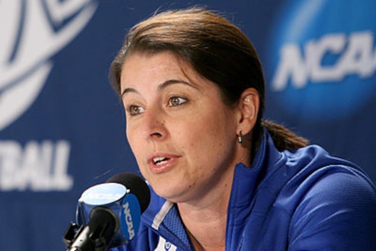 Duke coach Joanne P. McCallie has moved on from the Blue Devils' blowout loss to UConn in January. (Charles Fox/Staff Photographer)