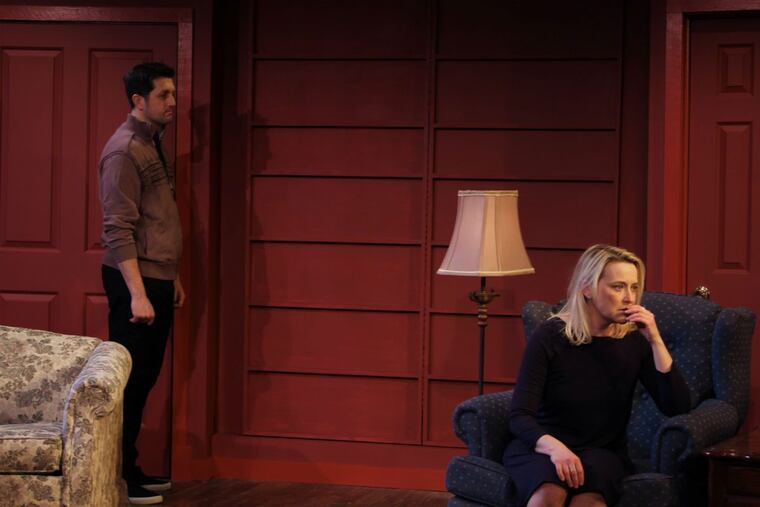 Rick Cekovsky and Deborah Lynn Meier in “Sex With Strangers,” through Feb. 25 at the Montgomery Theatre in Souderton.