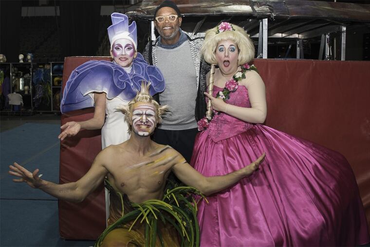 Samuel L. Jackson at a performance of Cirque du Soleil’s “Varekai” at Allentown’s PPL Center.