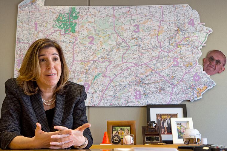 "I am focused on innovation, efficiencies, and better customer service," said Leslie Richards, who commutes to Harrisburg from her home in Whitemarsh. But she is finding that not everyone considers technology-based solutions to be improvement.