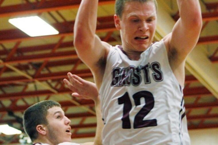 Abington's Matthew Penecale brings down a rebound. (Michael S. Wirtz/Staff Photographer)