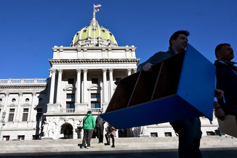 Pennsylvania's electors cast their 19 electoral college votes in Harrisburg in the House of Representatives chamber on Tuesday, Dec. 17, 2024 for President-elect Donald Trump and JD Vance.