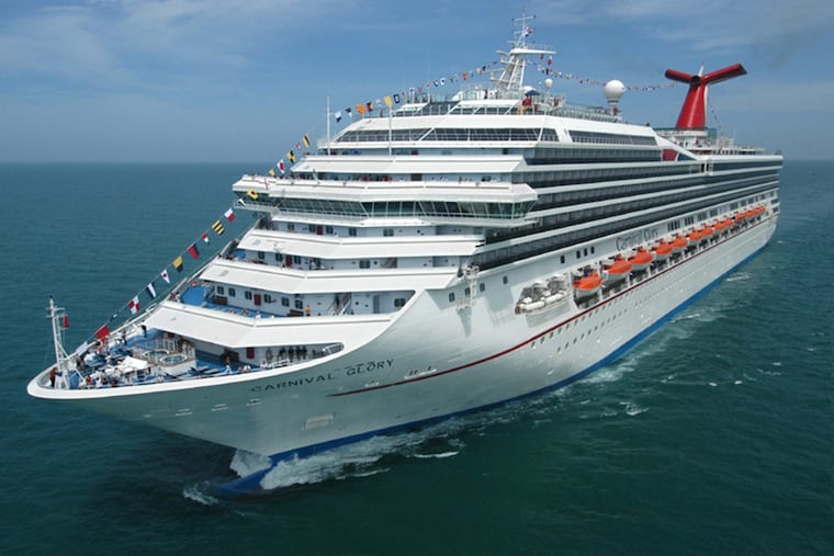 File photo of the Carnival Glory, which was trying to dock in Cozumel when it "made contact" with the smaller Carnival Legend, according to a company spokesperson.