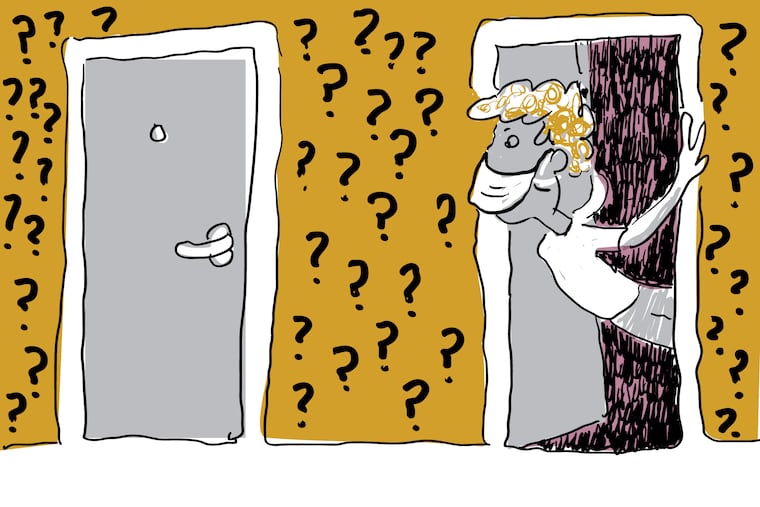 You should wear a mask in common spaces of your apartment building, experts said, because you might run into your neighbors.