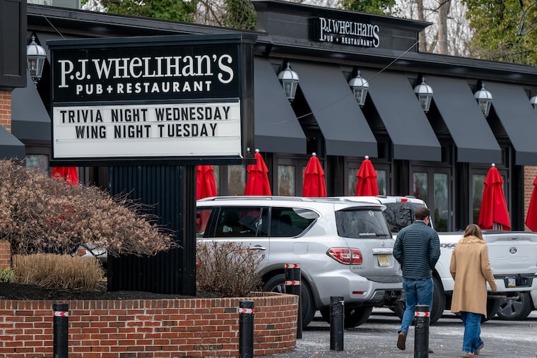 The P.J. Whelihan's restaurant in Haddon Township. PJW Restaurant Group, which operates P.J. Whelihan's and other concepts, was recently approved to take over a lease at the former Iron Hill in Newtown.
