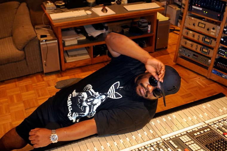 Beanie Sigel in the recording studio of Ruffhouse Records in Conshohocken in 2011.