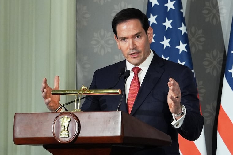 United States Secretary of State Marco Rubio speaks at a news conference in New Delhi, India, Sunday, May 24, 2026.