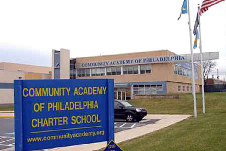 Exterior shot of Community Academy of Philadelphia Charter School on Erie Avenue in Philadelphia. ( Sharon Gekoski-Kimmel / Staff Photographer )
