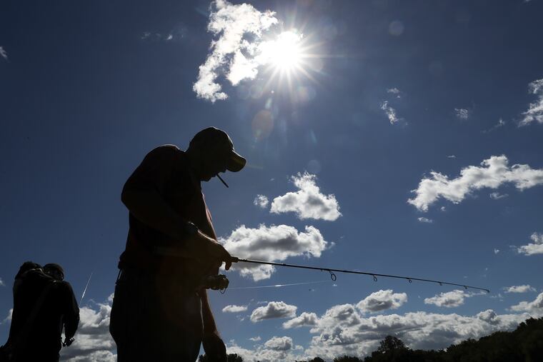 File: Anglers along the FDR Park Boathouse in South Philadelphia, Oct. 04, 2019.