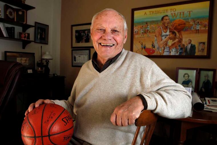 Cecil Mosenson was Wilt Chamberlain's basketball coach at Overbrook. The coach, then 22, once benched the high school star for wearing a golf cap, scarf, and dark glasses at practice.