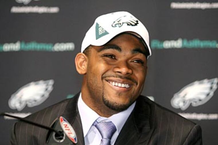 "I like to hit people," Brandon Graham said yesterday in his first Eagles' press conference. (Charles Fox / Staff Photographer)