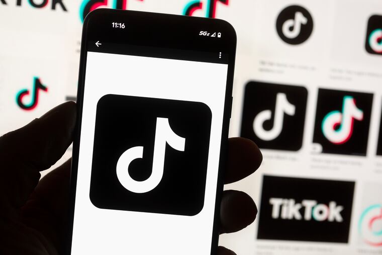 The TikTok logo is seen on a cell phone in October.