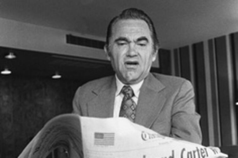 George Wallace in 1976, four years after the shooting that left him in a wheelchair. He won two more terms as governor and died in 1998.