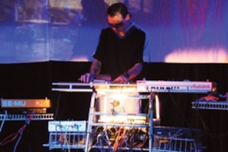 The atmospheric sounds of JEM and Symmetry washed over the crowd at last year's festival. Below, Mark Jenkins, Britain's foremost electro-musician, made his third festival appearance.