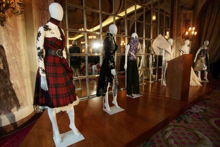 Creations by Alexander McQueen, on display in London. The designer, who died a year ago, will be the subject of a career retrospective at the Metropolitan Museum of Art in New York.