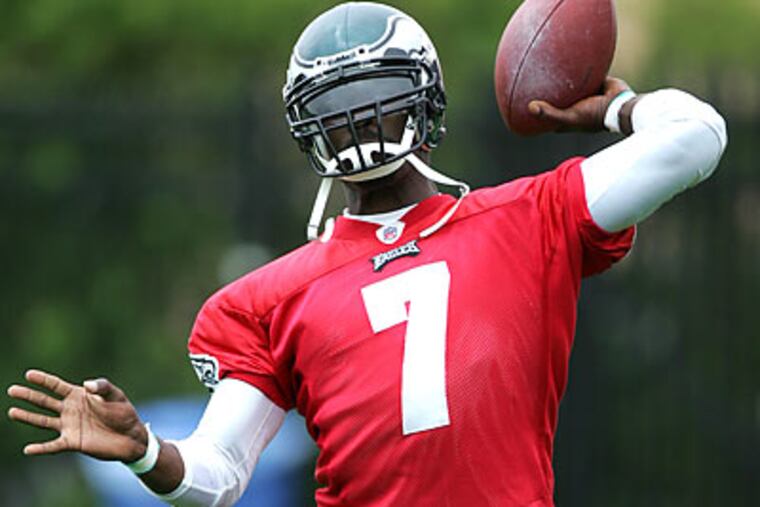 Michael Vick enters this season as Kevin Kolb's backup. (David Swanson/Staff Photographer)