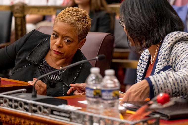 Councilmembers Cindy Bass in Philadelphia City Council on Jan. 25, when she introduced new rules to regulate Registered Community Organizations.
