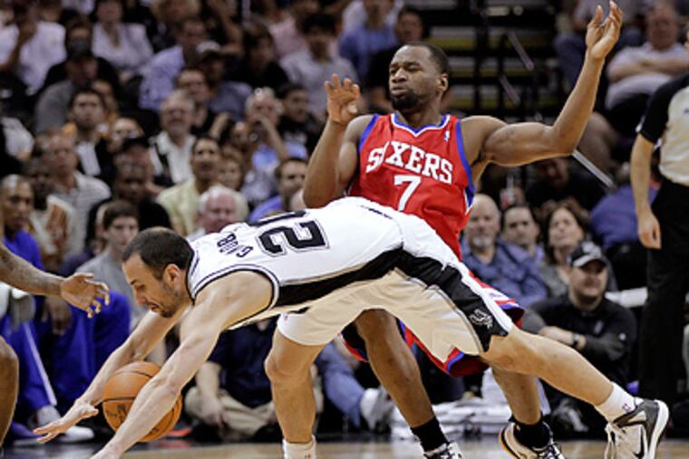 The 76ers' loss shrunk their lead to a half-game over the Celtics in the Atlantic Division. (Eric Gay/AP)
