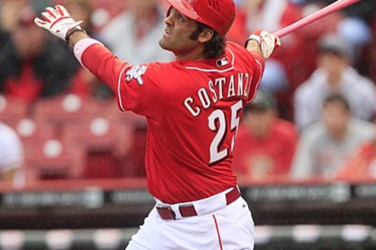 Archbishop Carroll product Mike Costanzo played in his first major league game on Sunday. (Al Behrman/AP)