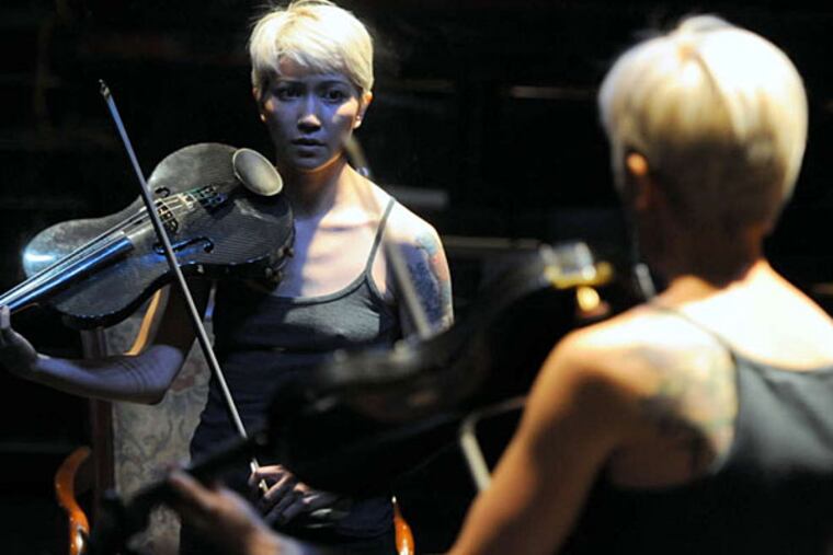 "iHamlet" stars only Melissa Dunphy, in an overwrought performance. (KENDALL WHITEHOUSE)