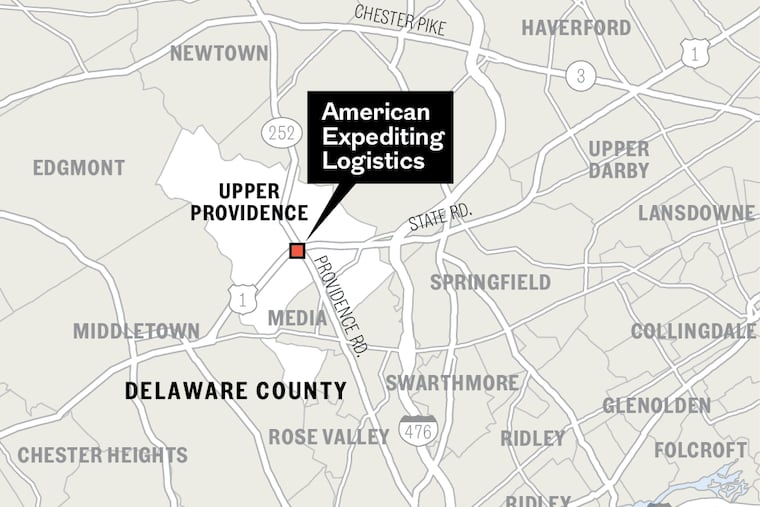Headquarters for American Expediting Logistics in Upper Providence.
