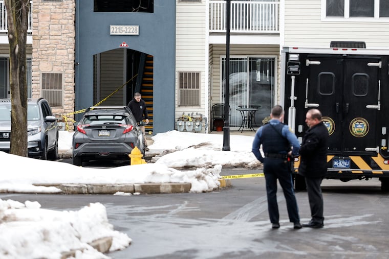 Police on the scene of a stabbing of an infant on Smithbridge Drive in Coatesville, Wednesday, February 11, 2026