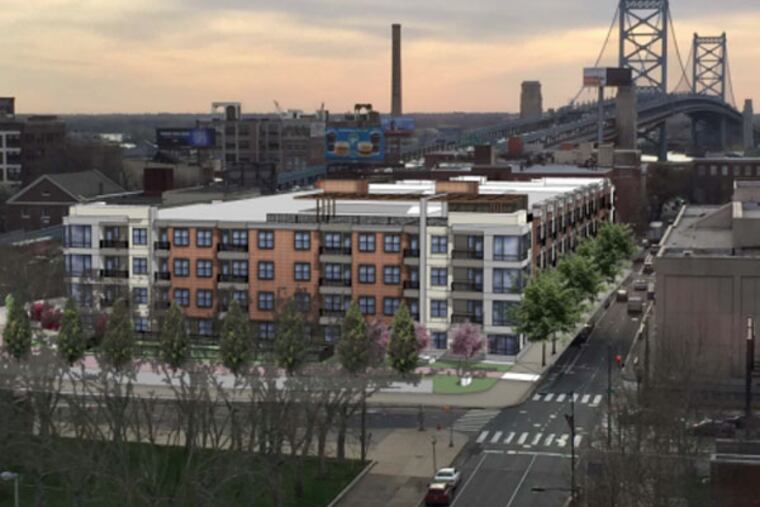 The Planning Commission approved of the development at 401 Race St. despite concerns raised by the Civic Design Review Committee. (Barton Partners Architects courtesy of PlanPhilly)