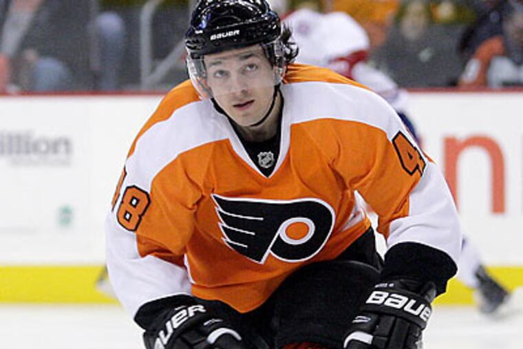 "We owe these guys," Danny Briere said of tonight's game against the Lightning. (Yong Kim/Staff file photo)