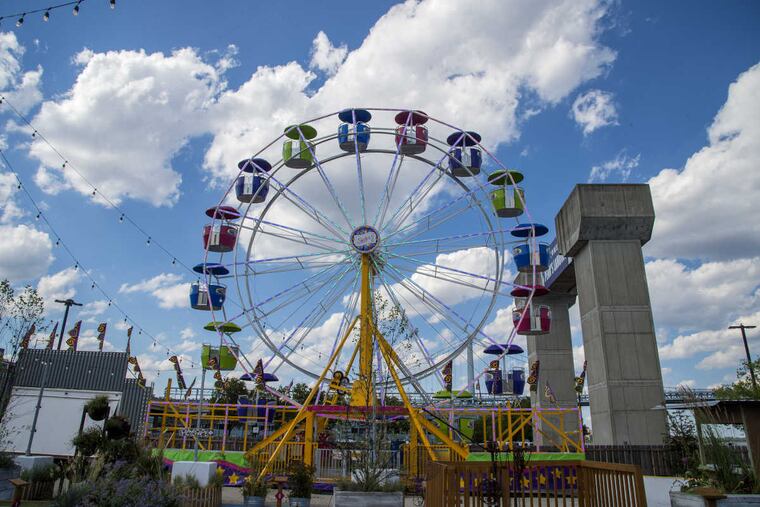 Skelly’s Amusements Inc. has set up a mini country fair, complete with a Ferris wheel, at Penn’s Landing for a 10-week run starting this weekend and running through the Labor Day holiday.