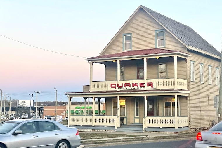 Demolition of the Quaker Store on the White Horse Pike in Stratford, Camden County, was averted in the late 1990s, and the circa-1850 building has been substantially restored since. Now its longtime owners are looking to sell it.