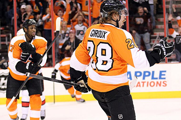 Flyers captain Claude Giroux. (Yong Kim/Staff Photographer)