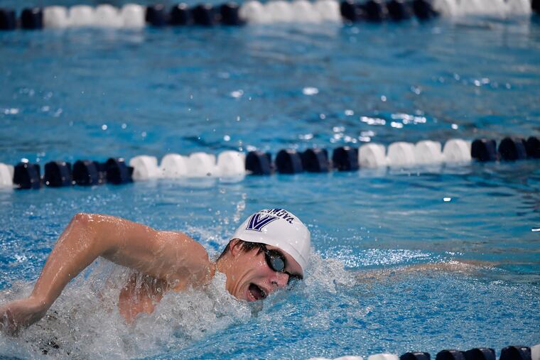 Jake McIntyre broke the Villanova school record in the 1000 meter freestyle back in November at La Salle.