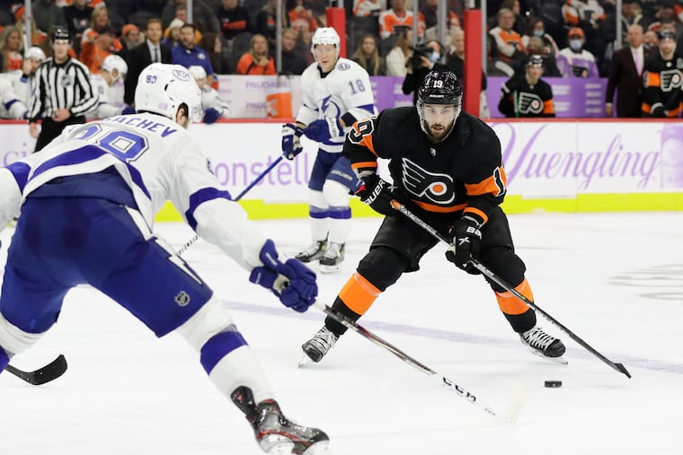 Flyers center Derick Brassard returned to action against the Washington Capitals on Saturday after dealing with a nagging hip injury. Brassard, 34, is set to become an unrestricted free agent in the offseason.