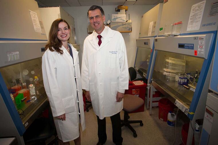 Elizabeth Grice, an assistant dermatology professor, and George Cotsarelis, dermatology department chair, at Penn. Drug firms and prominent academic centers say partnerships are increasing, but that might be only with key institutions.