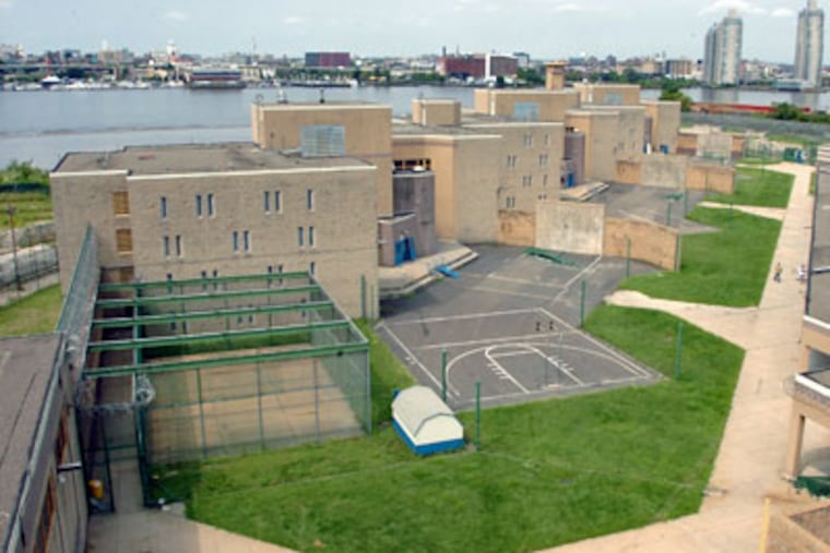 The view of the now-closed Riverfront State Prison grounds from atop guard tower A. (Clem Murray / Staff Photographer)