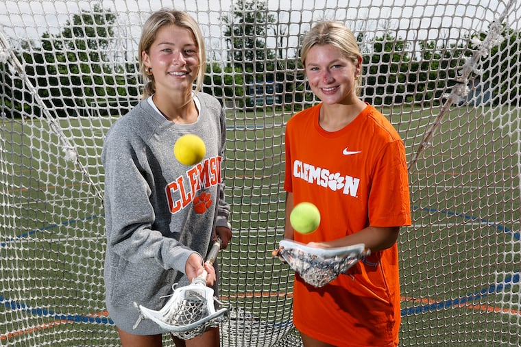 Brinn (left) and Ava Findora, twin lacrosse players from Downingtown West, recently flipped their commitment from Virginia to Clemson.