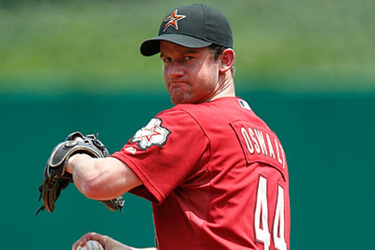 Roy Oswalt will start tonight for the Phillies against the Washington Nationals. (AP Photo/Gene J. Puskar)