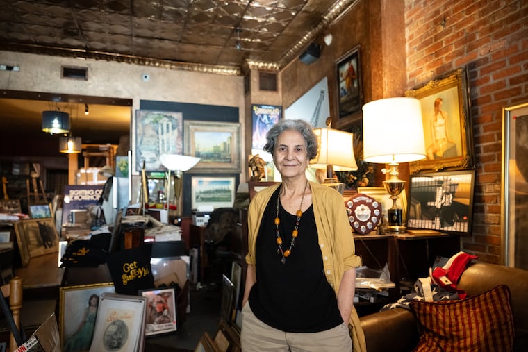 Hadassah Zuberi, owner of Gargoyles, poses for a portrait inside her vintage shop on South Street in Philadelphia on Tuesday, Aug. 11, 2026.