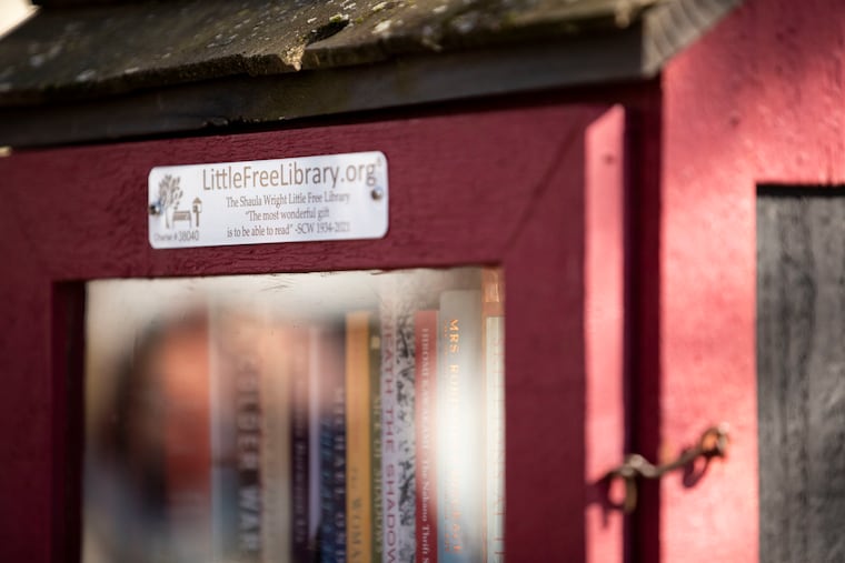 The Little Free Library was dedicated to the late Shaula C. Wright on Covered Bridge Road in Cherry Hill, N.J. on Sunday, February 20, 2022. Longtime Cherry Hill resident, Shaula C. Wright used to curate the collection in this Little Library.