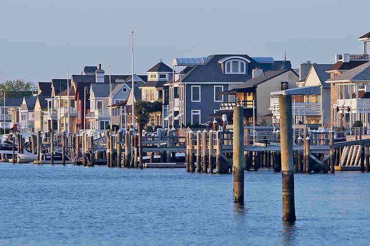 Houses on the bay at Ocean City, N.J.