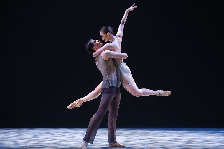 Chloe Perkes and Zachary Kapeluck in "Beautiful Once" by Jodie Gates. BalletX summer series at the Prince Theater.