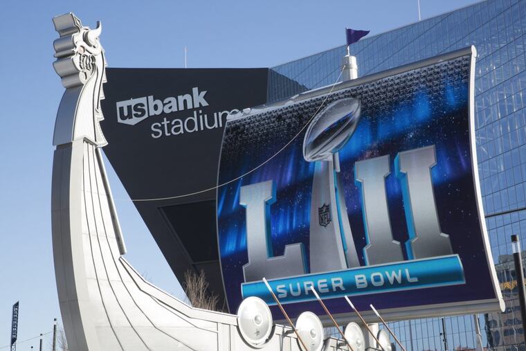 U.S. Bank Stadium, in Minneapolis, Minnesota, Wednesday, Jan. 31, 2018, in Philadelphia.